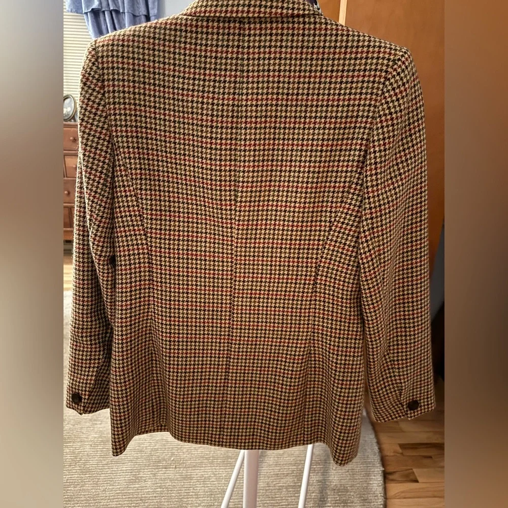 Vintage Charter Club Women's Plaid Houndstooth Blazer Size 8 EUC - Picture 3 of 6